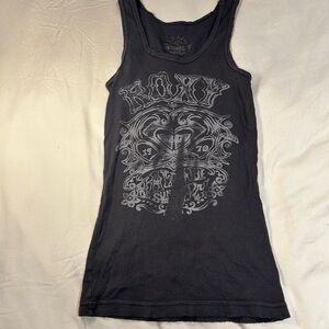 Roxy Black Graphic Tank Top